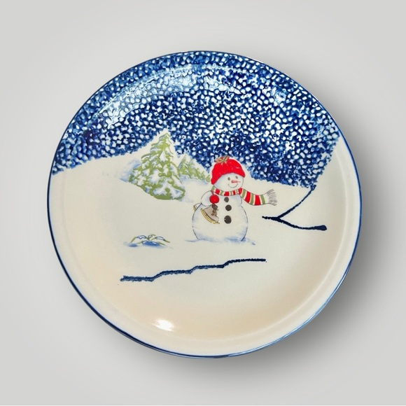 Thomson Pottery Snowman Plate Discontinued Christmas Holiday Collectible Used - Picture 14 of 15